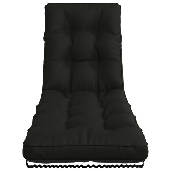 vidaXL Vankúš na ležadlo VIANEN 100% polyester Čierna 200 x 60 x 8 cm – Obrázok 3