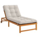vidaXL Vankúš na ležadlo VIANEN 100% polyester Biela 200 x 70 x 8 cm – Obrázok 2