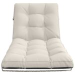 vidaXL Vankúš na ležadlo VIANEN 100% polyester Biela 200 x 70 x 8 cm – Obrázok 3