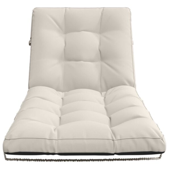 vidaXL Vankúš na ležadlo VIANEN 100% polyester Biela 200 x 70 x 8 cm – Obrázok 3