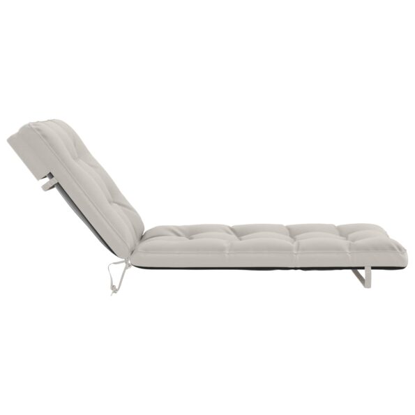 vidaXL Vankúš na ležadlo VIANEN 100% polyester Biela 200 x 70 x 8 cm – Obrázok 4