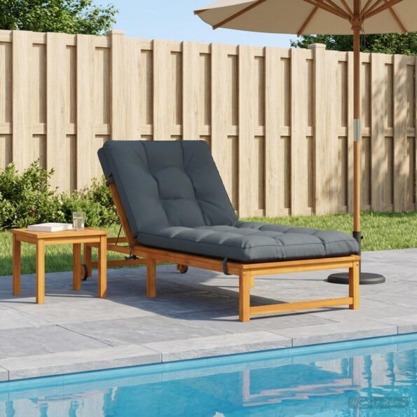 vidaXL Vankúš na ležadlo VIANEN 100% polyester Modrá 200 x 70 x 8 cm – Obrázok 8