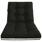 vidaXL Vankúš na ležadlo VIANEN 100% polyester Čierna 200 x 90 x 8 cm – Obrázok 3