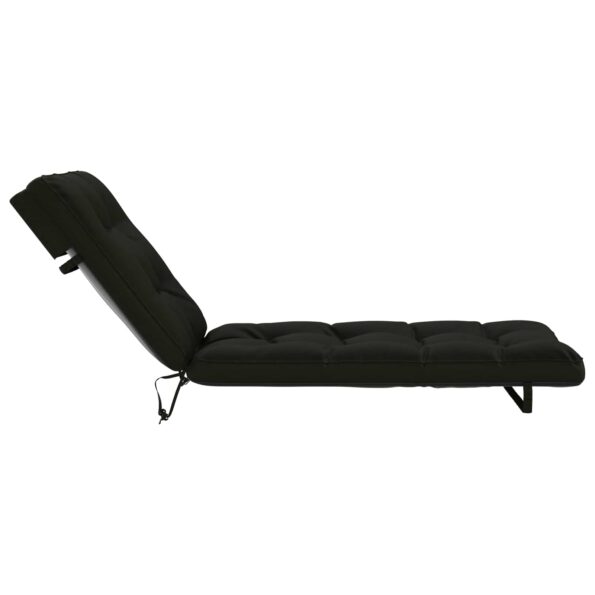 vidaXL Vankúš na ležadlo VIANEN 100% polyester Čierna 200 x 90 x 8 cm – Obrázok 4
