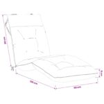 vidaXL Vankúš na ležadlo VIANEN 100% polyester Modrá 200 x 50 x 8 cm – Obrázok 7
