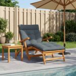 vidaXL Vankúš na ležadlo VIANEN 100% polyester Modrá 200 x 90 x 8 cm – Obrázok 8
