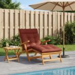 vidaXL Vankúš na ležadlo VIANEN 100% polyester Červená 200 x 90 x 8 cm