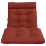 vidaXL Vankúš na ležadlo VIANEN 100% polyester Červená 200 x 90 x 8 cm – Obrázok 3