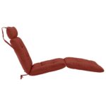 vidaXL Vankúš na ležadlo VIANEN 100% polyester Červená 200 x 90 x 8 cm – Obrázok 4