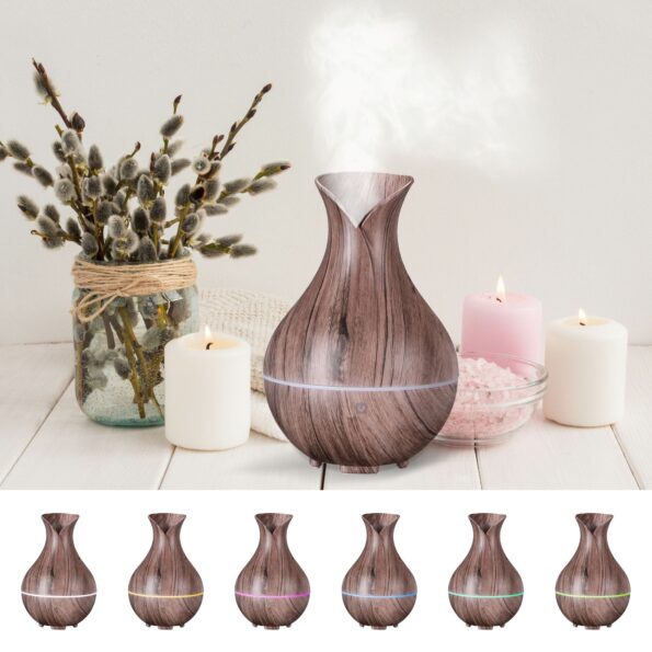Aróma difuzér Sixtol Bloom šedé drevo 200 ml – Obrázok 3