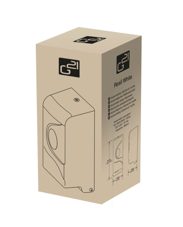 Automatický dávkovač mydla G21 Resil White, 800 ml – Obrázok 9