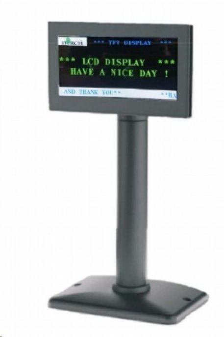 Displej-Birch-LCD-50-Zakaznicky-displej-farebny-TFT-LCD-5-USBRS232-cierny Displej Birch LCD-50 Zákaznícky displej, farebný TFT-LCD, 5", USB+RS232 čierny – Obrázok 1