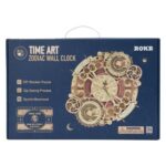 Hračka Robotime 3D drevené mechanické puzzle Hodiny s kalendárom – Obrázok 3