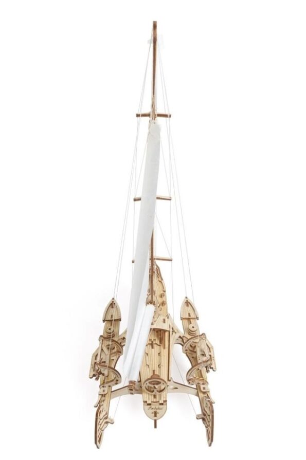 Hračka Ugears 3D drevené mechanické puzzle Plachetnica Merihobus (trimarán) – Obrázok 5