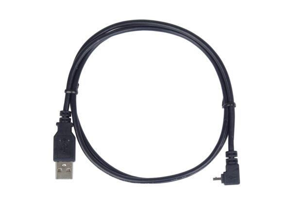Kábel PremiumCord USB 2.0 - Micro USB 2.0 M/M 1m, lomený 90° Micro USB konektor, čierny – Obrázok 3