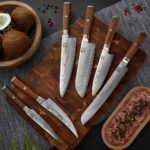 Nôž SOK kuchyňský Chef/Gyuto 152 mm Cocobolo White Damascus – Obrázok 4