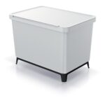 Odpadkový kôš Prosperplast SYSTEMA 1x23l + 2x10l popolavý – Obrázok 2