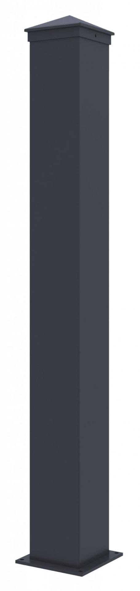 Stlpik-G21-pre-plotove-pole-10x89-cm-s-patkou-antracitovy Stĺpik G21 pre plotové pole 10x89 cm s patkou, antracitový – Obrázok 1