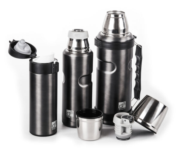 Termoska G21 na pitie, 1000 ml, šedá s rukoväťou – Obrázok 11