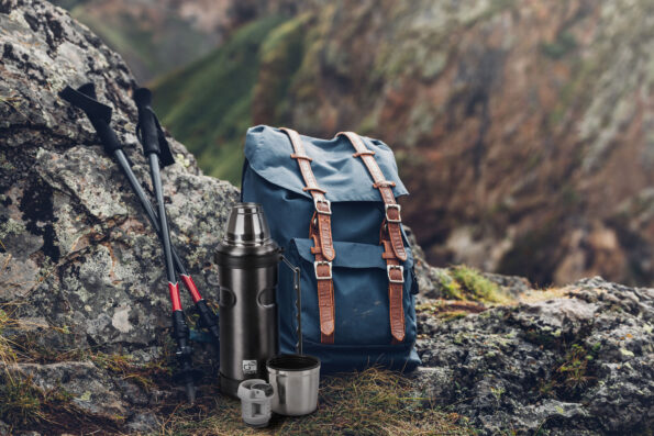 Termoska G21 na pitie, 1000 ml, šedá s rukoväťou – Obrázok 10