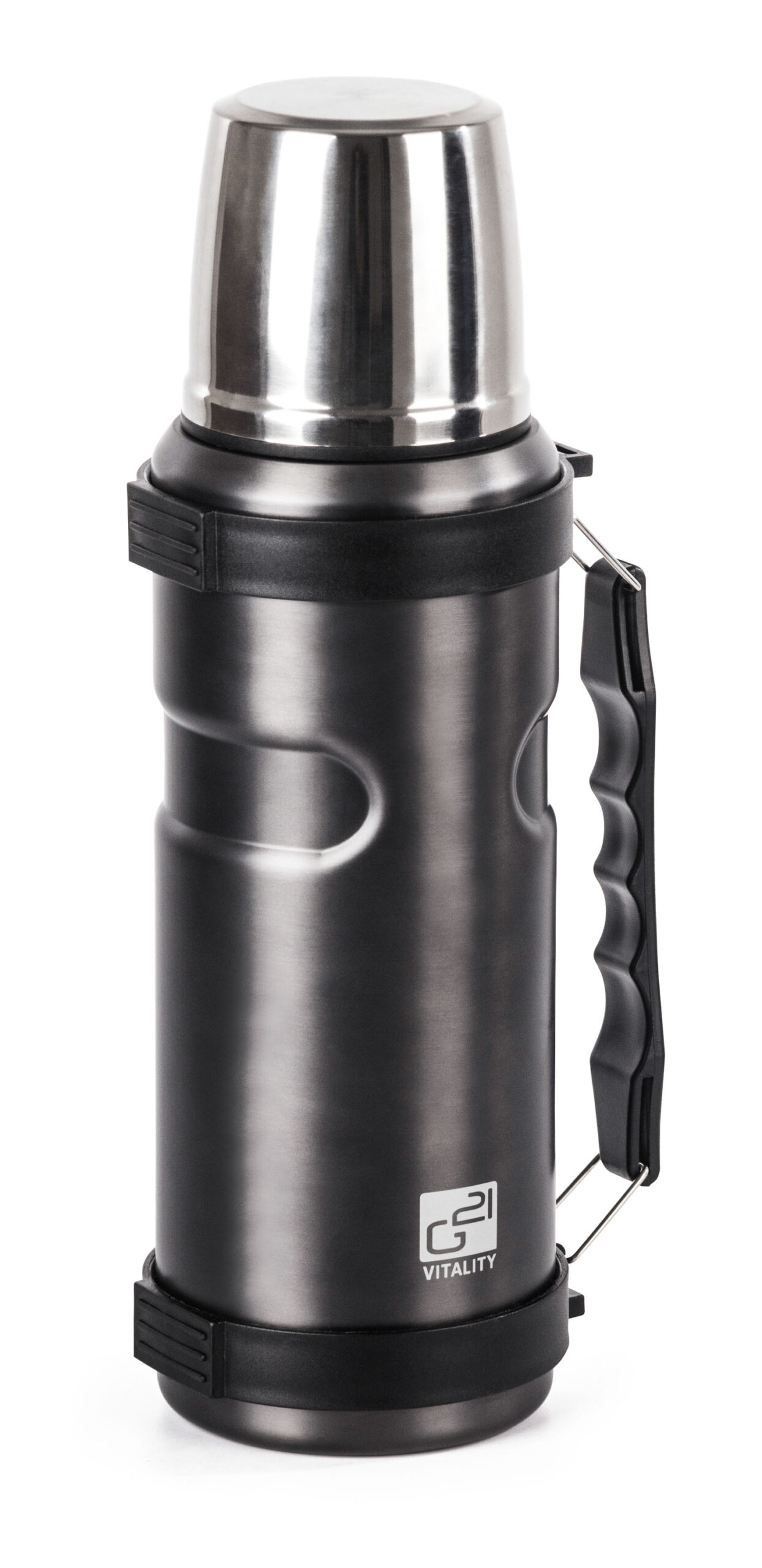 Termoska-G21-na-pitie-1000-ml-seda-s-rukovatou Termoska G21 na pitie, 1000 ml, šedá s rukoväťou – Obrázok 1