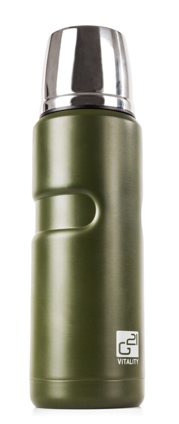 Termoska G21 na pitie, 500 ml, khaki zelená – Obrázok 3
