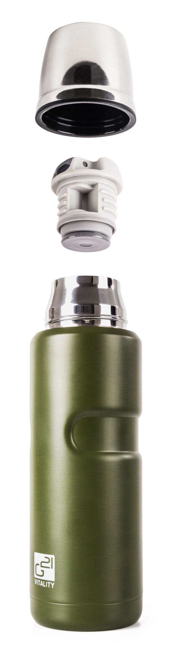 Termoska G21 na pitie, 500 ml, khaki zelená – Obrázok 4