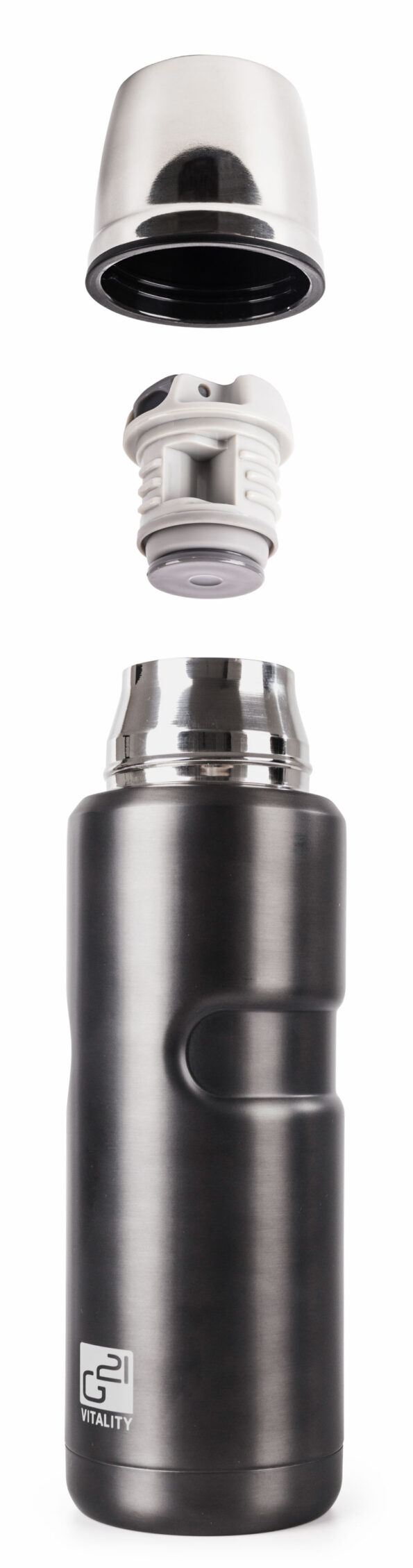 Termoska G21 na pitie, 500 ml, oceľovo šedá – Obrázok 4