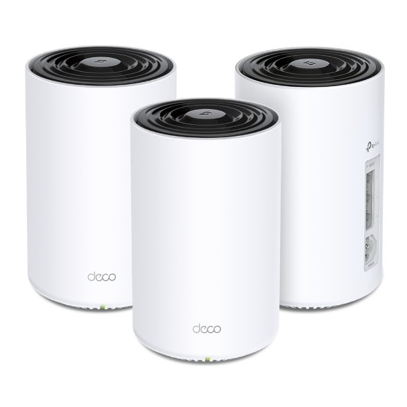 WiFi-router-TP-Link-Deco-PX503-pack-AX3000-G15000-WiFi-6E-1x-2.5GLAN-2x-GLAN-574Mbps-24GHz-2402Mbps-5GHz WiFi router TP-Link Deco PX50(3-pack) AX3000 + G15000, WiFi 6E, 1x 2.5GLAN, 2x GLAN / 574Mbps 2,4GHz/ 2402Mbps 5GHz – Obrázok 1