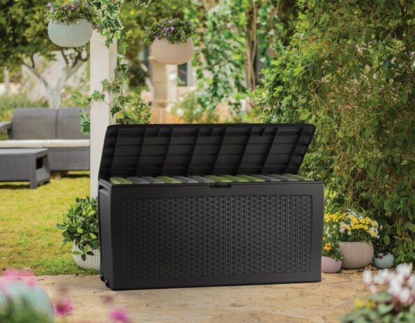 Záhradný box Keter Samoa Rattan Box 270L grafitový – Obrázok 2