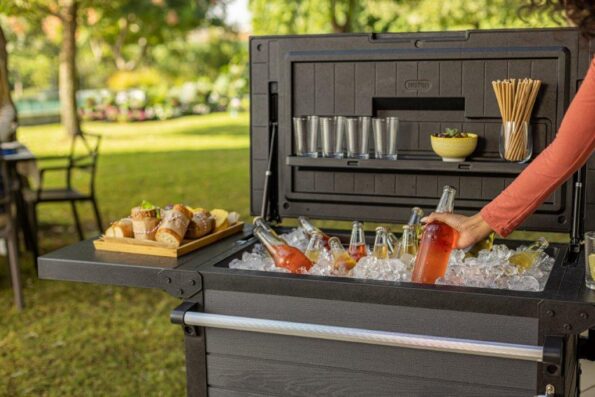 Záhradný stôl Keter Patio Cooler sivý – Obrázok 6