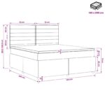 vidaXL Posteľ boxspring s matracom Krémová 140 x 200 cm Látka – Obrázok 10