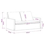 vidaXL Sofa pre 2 osoby Tmavohnedá 130 x 81 x 82 cm Látka – Obrázok 9