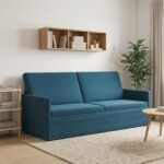 vidaXL Sedačka pre 3 Modrá 190 x 81 x 82 cm Zamat