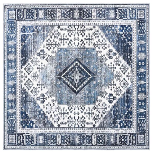 vidaXL Koberec ORIZ Tmavomodrá 160 x 160 cm 100% polyester – Obrázok 2