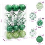 vidaXL Sada vianočných gúľ 30 ks Zelená Ø 6 cm PET – Obrázok 6