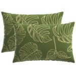 vidaXL Podložka 2 ks HEERLEN Design s listami 50 x 75 cm Polyester – Obrázok 2