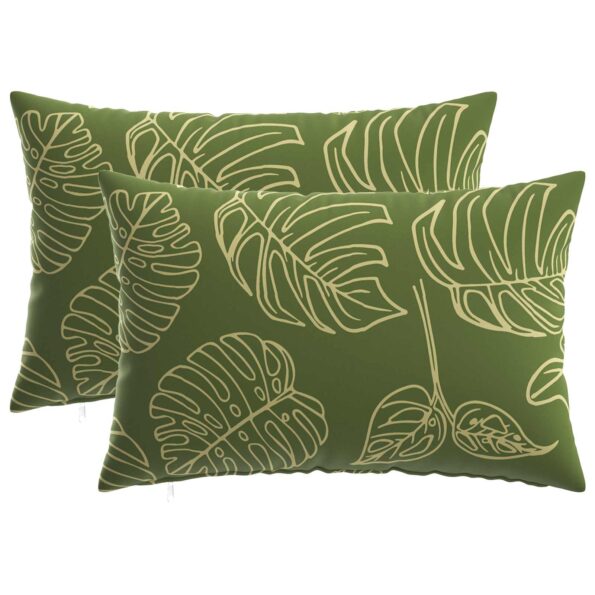 vidaXL Podložka 2 ks HEERLEN Design s listami 50 x 75 cm Polyester – Obrázok 2