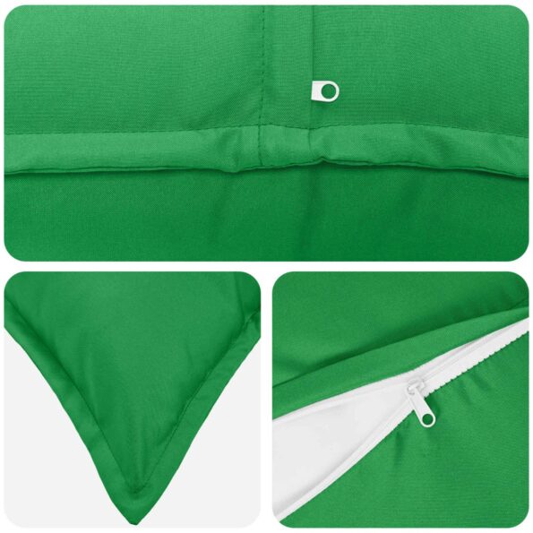 vidaXL Podložka s vankúšom HOUTEN 2 ks Zelená Polyester – Obrázok 6