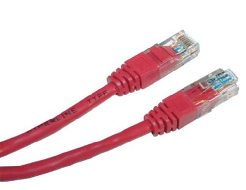 Patch-kabel-UTP-Cat-5e-2m-cerveny Patch kábel UTP Cat 5e, 2m - červený – Obrázok 1