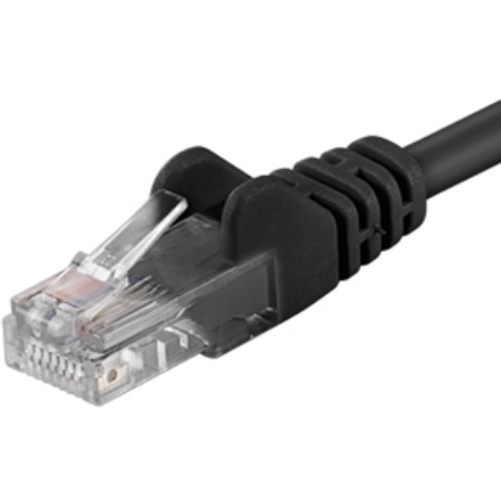 Patch-kabel-UTP-Cat-5e-3m-cerny Patch kábel UTP Cat 5e, 3m - černý – Obrázok 1