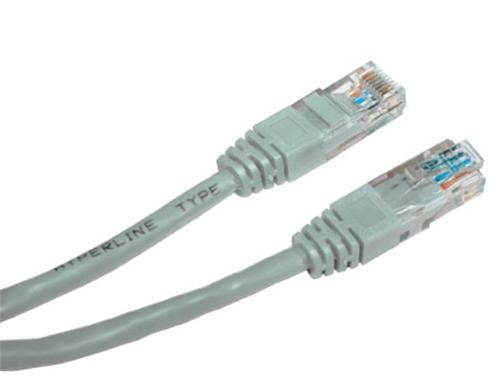 Patch-kabel-UTP-Cat-6-05m-sedy Patch kábel UTP Cat 6, 0,5m - šedý – Obrázok 1